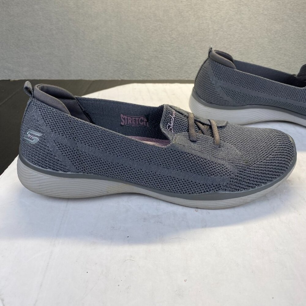 Skechers Stretch Women's Sneaker, Grey, Size 9.5,Lighweight,Comfort - Picture 14 of 15